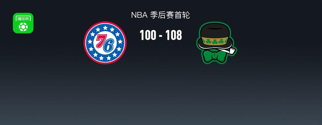 凯尔特人108-100力克76人2-1领先，双探花合砍50分，马克西31+6
